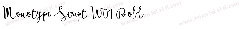 Monotype Script W01 Bold字体转换